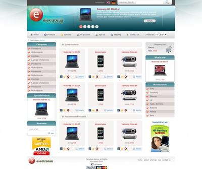 CSS3設計電子產品展示型網站靜態(tài)模板代理代辦